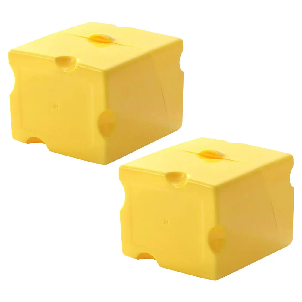 

2Pcs Cheese Slice Storage Box Airtight Refrigerator Fresh Keeper Container Butter Holder Kitchen Storage Cheese Box
