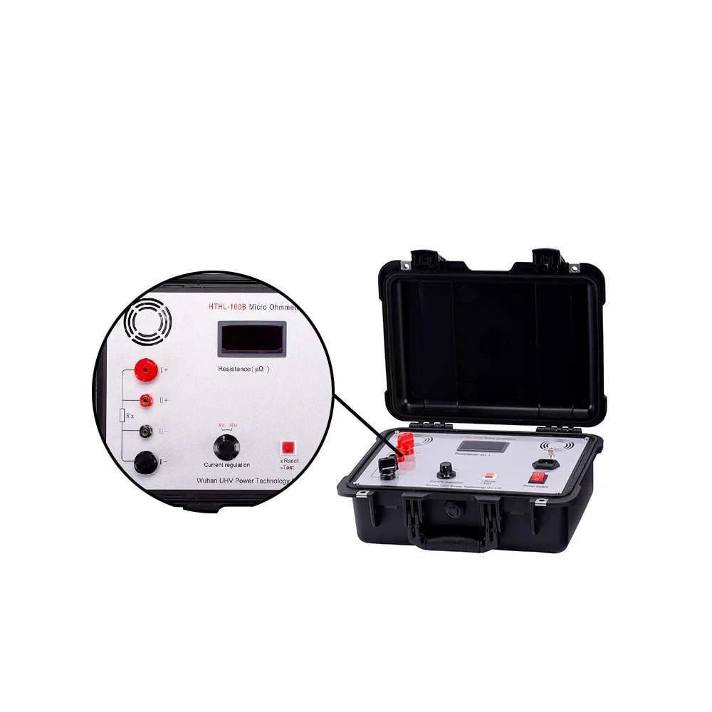 B UHV-H100B Portable Circuit Breaker Loop Resistance Tester 100A Contact Resistance Tester