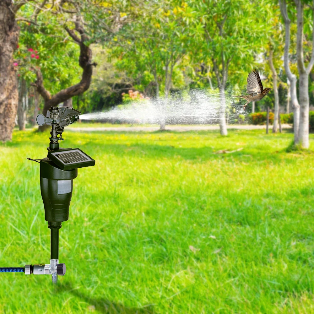 Solar Motion Sprinkler Eco-friendly Jet Spray Animal Repeller with Solar Panel Garden Pest Bird Control Repellent