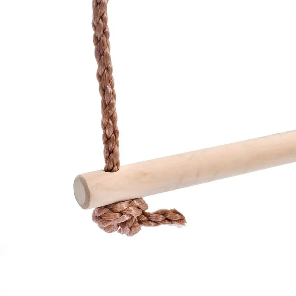 Escalera de escalada con cuerda oscilante, juguete con plataformas, cuerda colgante de madera para niños, muebles de exterior, escalera de cuerda de madera divertida