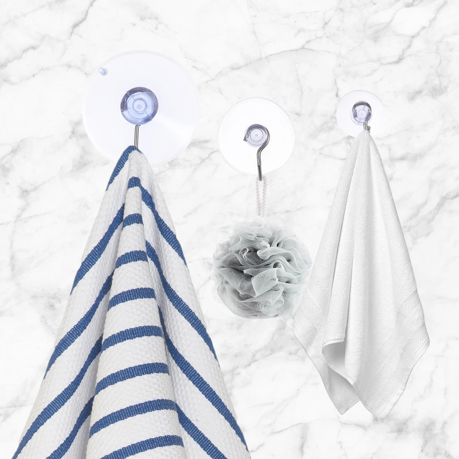 

30pcs Suction Cup Hooks Multi-Purpose Wall Hanger For Bathroom Kitchen Shower Tile Glass Metal Ceramic No Drill Reusable