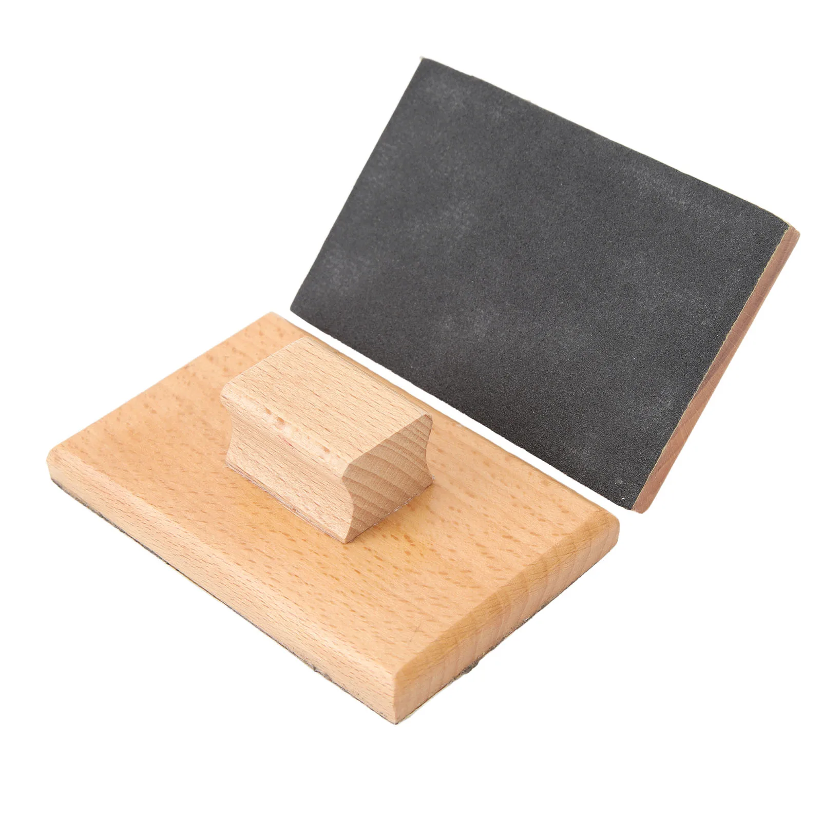 1 Pair Musical Sand Block 10x6cm Wooden Instrument Music Toy for Playing Performance