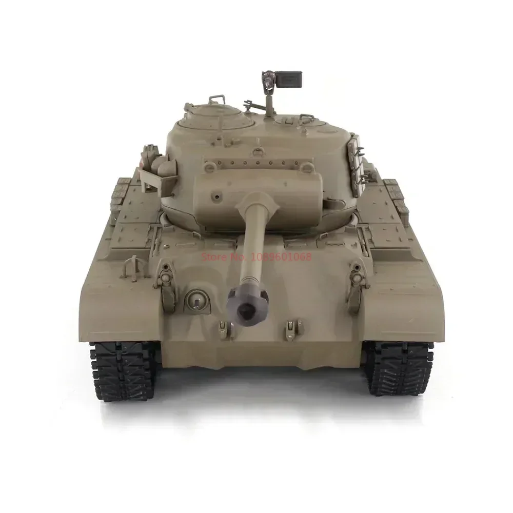 รถถัง Henglong tangki REMOTE CONTROL 3838-1สหรัฐ M26 Pershing ควบคุมระยะไกลของเล่นจำลองรถถังยิงควัน