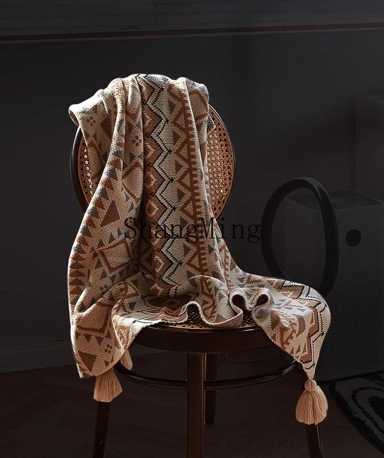 ZYY household cotton knitted sofa blanket decorative shawl blanket nap sofa blanket