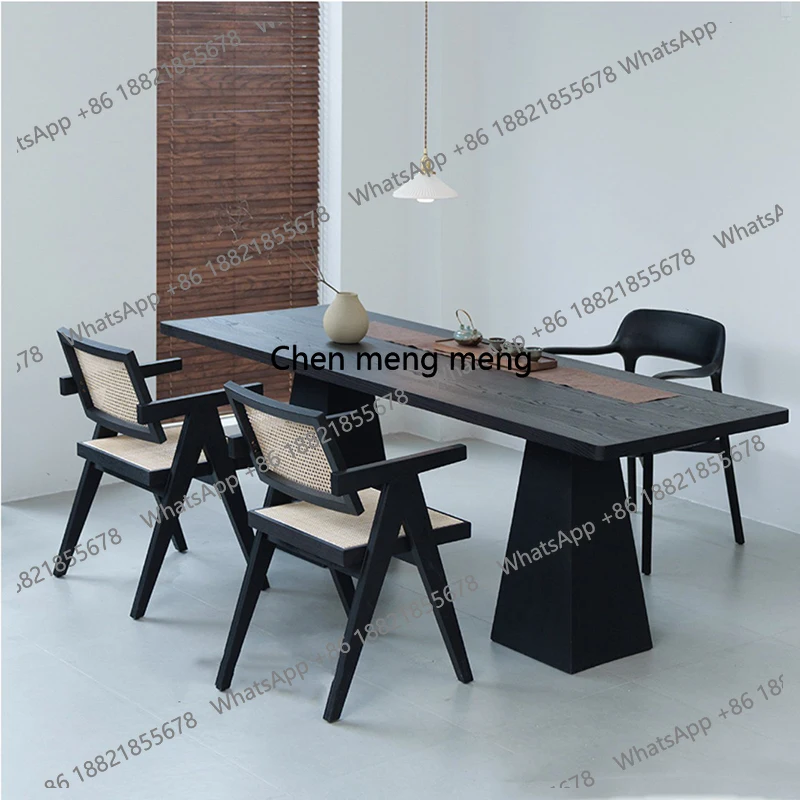 

Modern Nordic Dining Table Black Camping Italian Mobile Office Storage Dining Table Outdoor Serving Salon Wood Muebles Furniture