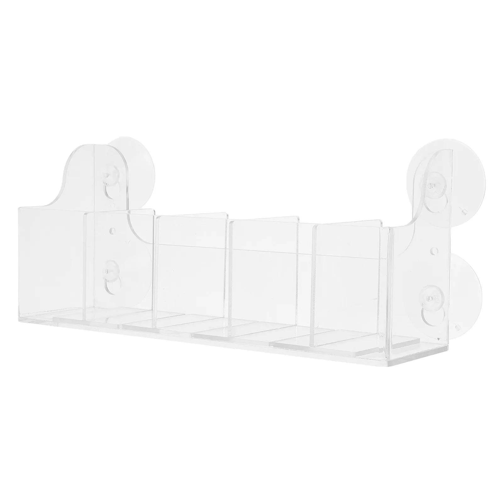 

Suction Cup Refrigerator Drink Organizer Adjustable Compartments Removable Chocolate Holder Fridge Door Storage Rack Strong