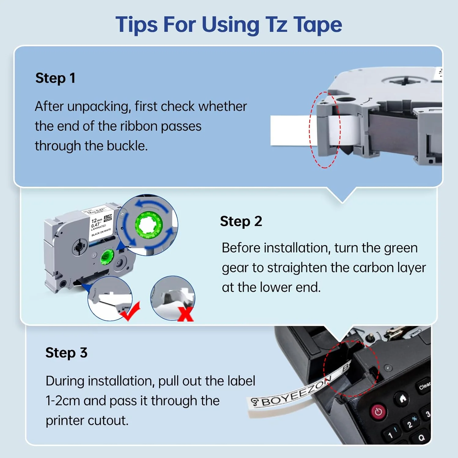 1-30PK 12mm TZe Tape for Brother P-touch TZe231 Black on White TZe-231 Printer Ribbon Compatible for Brother P-touch Label Maker