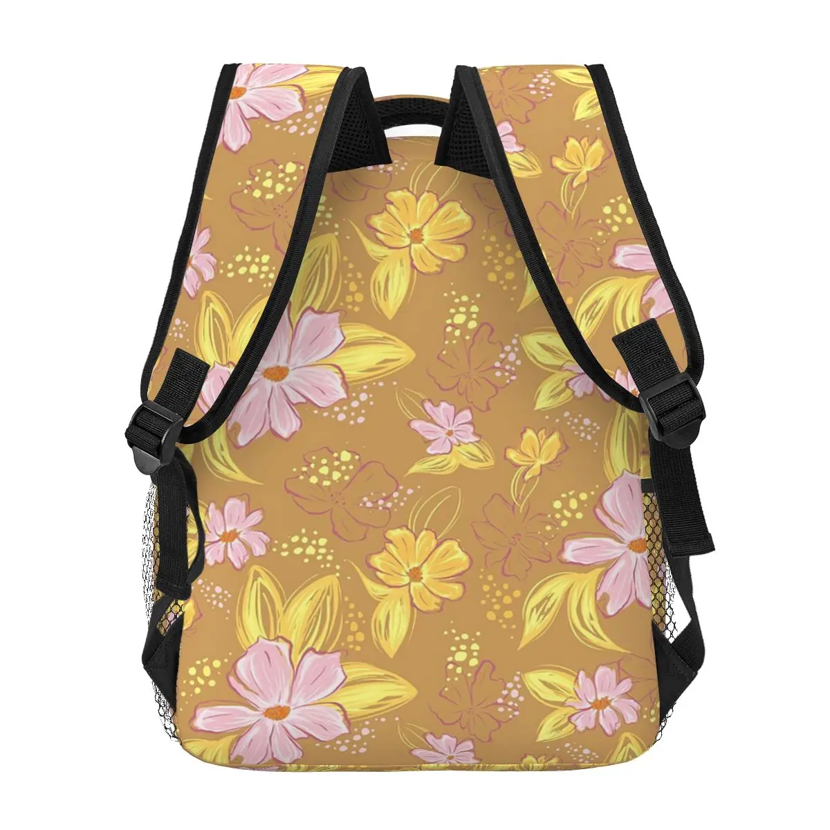 حقيبة ظهر Golden Garden مرسومة يدويًا على حقيبة ظهر من القماش الدافئ باللون البني رائجة البيع حقيبة ظهر للأولاد والبنات حقيبة مدرسية حقائب كتف