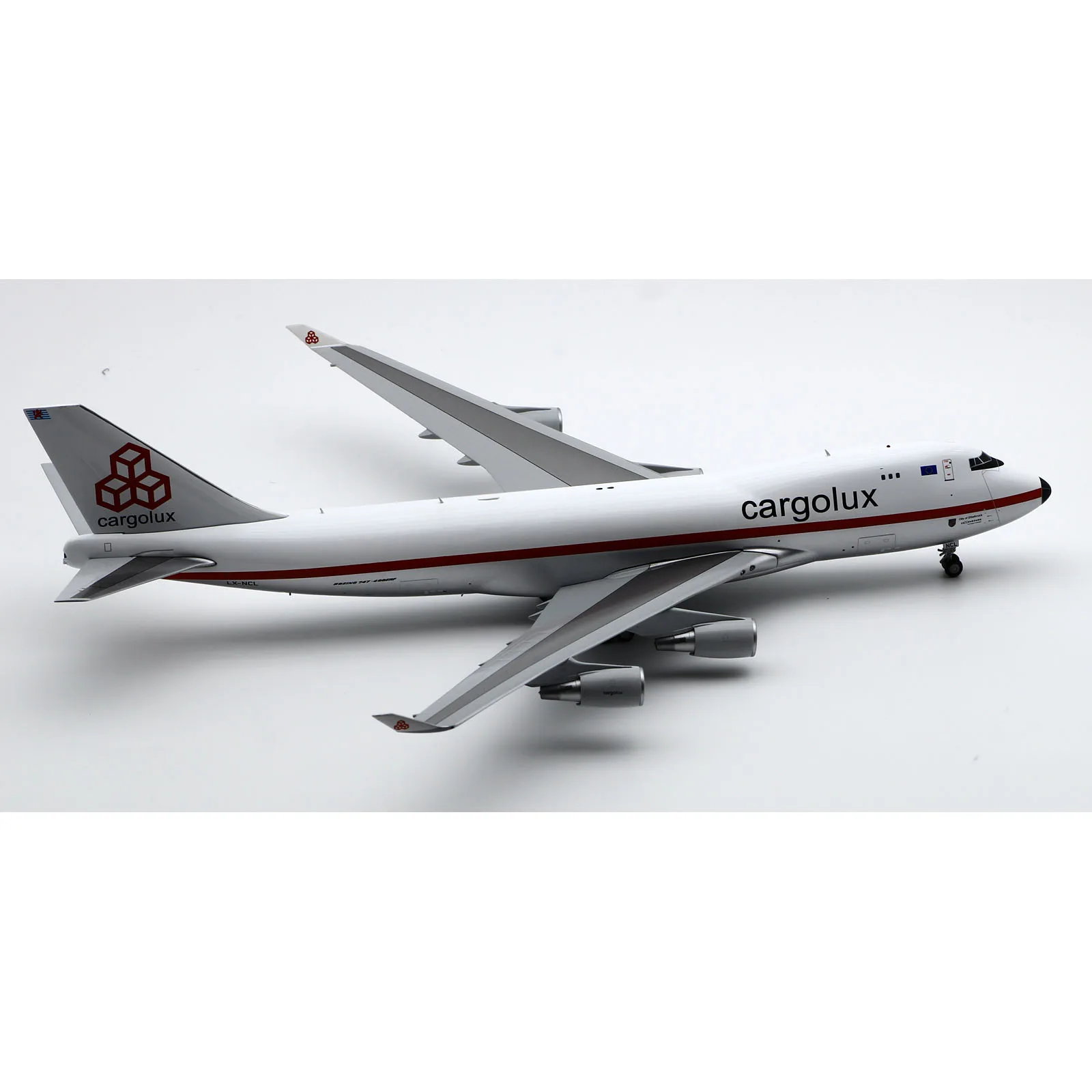 Xx20051 Gelegeerd Verzamelvliegtuig Cadeau Jc Vleugels 1:200 Cargolux Retro Kleurstelling Boeing B747-400 (Er) Diecast Vliegtuig Jet Model LX-NCL