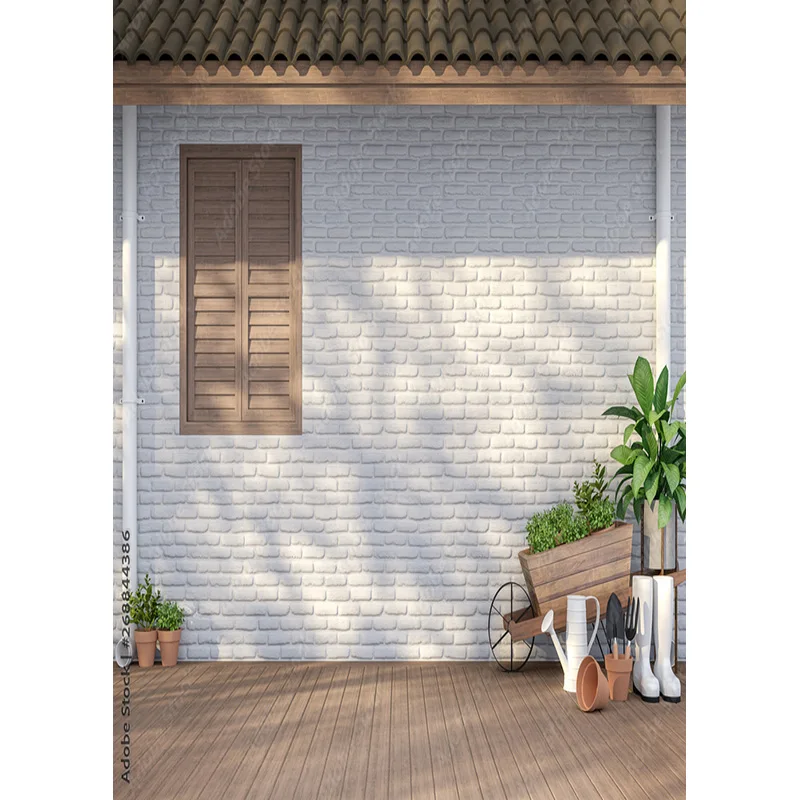 Vintage Tường Gạch Sàn Gỗ Chụp Ảnh Phông Nền Chân Dung Ảnh Nền Phòng Thu Chống Đỡ 211218 ZXX-14