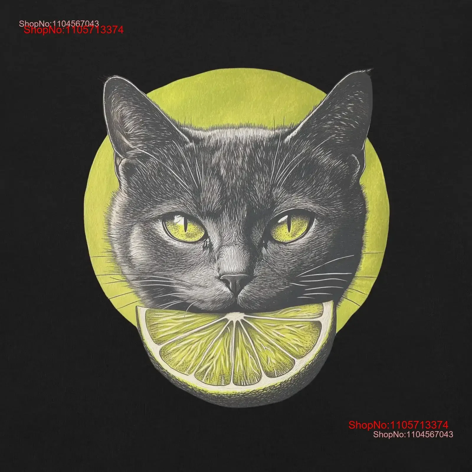 T Shirt Green Eyed Cat Lime A Purrfect Blend of Style and Quirk vintage Washed Stylish Stretched graphic Casual homme Versatile