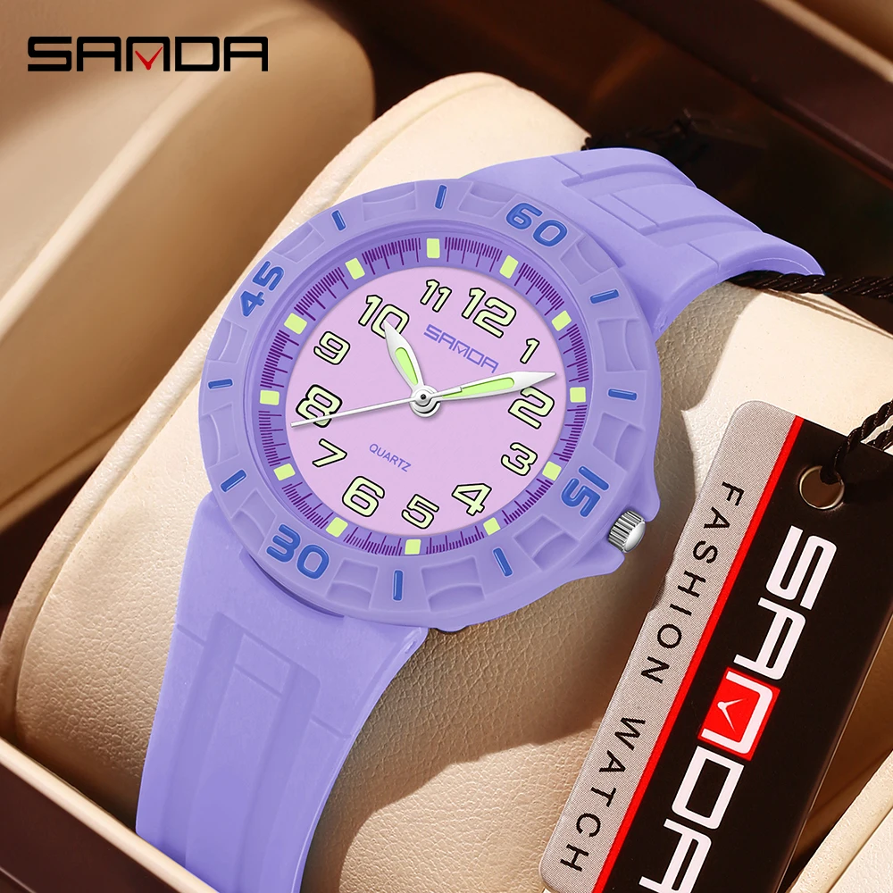 

SANDA Fashion Quartz Men's Watch 50m Waterproof Night Light Durable Men's and Women's Sports Watch Simple and Elegant