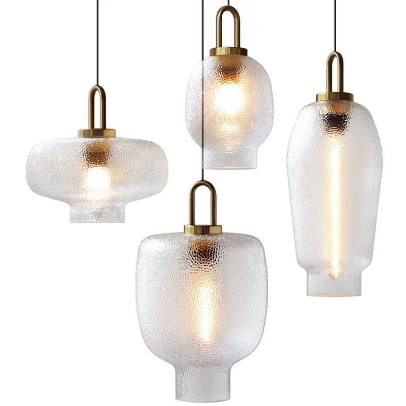 

Nordic Simple Light Luxury Glass Pendant Light Designer Restaurant bar Decorated Modern Chandelier