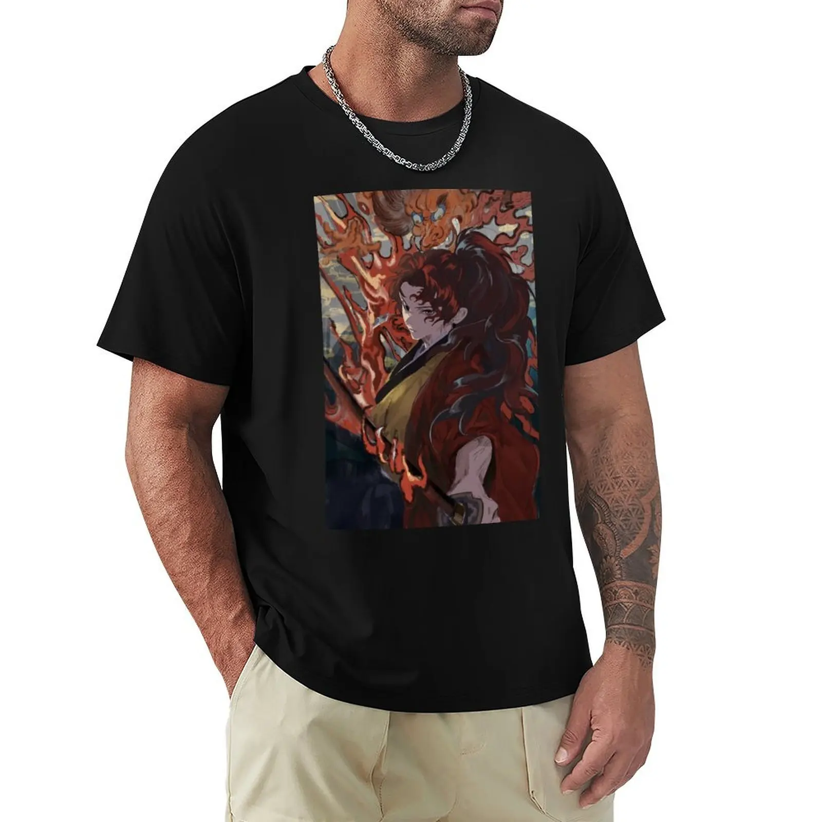 

yoriichi tsugikuni T-Shirt customs cotton graphic tees for a boy men t shirt