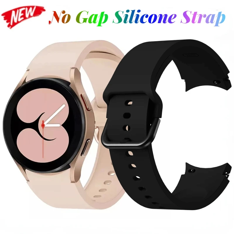 Siliconen Band Voor Samsung Galaxy Watch 7/6/5/4 40Mm 44Mm Kleur Tonale Gesp Armband Galaxy 6/4 Classic 43Mm 42Mm 5 Pro 45Mm