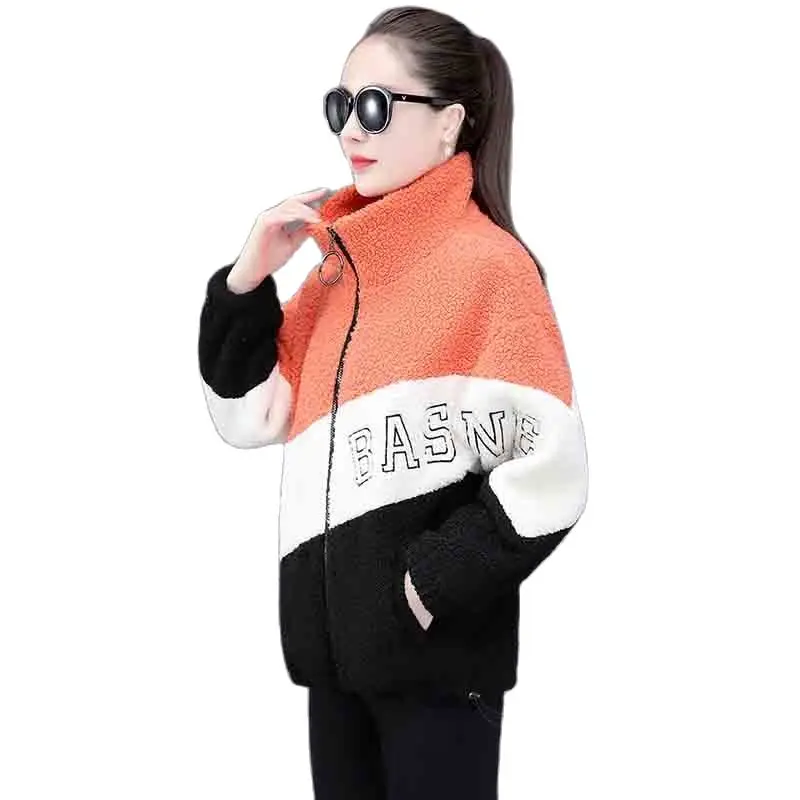 

Velvet Thickened Lambswool Coat Women's Autumn And Winter New Korean Version Loose Imitation Turf Sweater All-match Coat