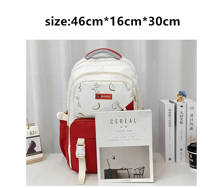 Middle School Student School Backpack With purs School Bags Girls Kids Schoolbag Primary School Backpack Travel Student Book Bag