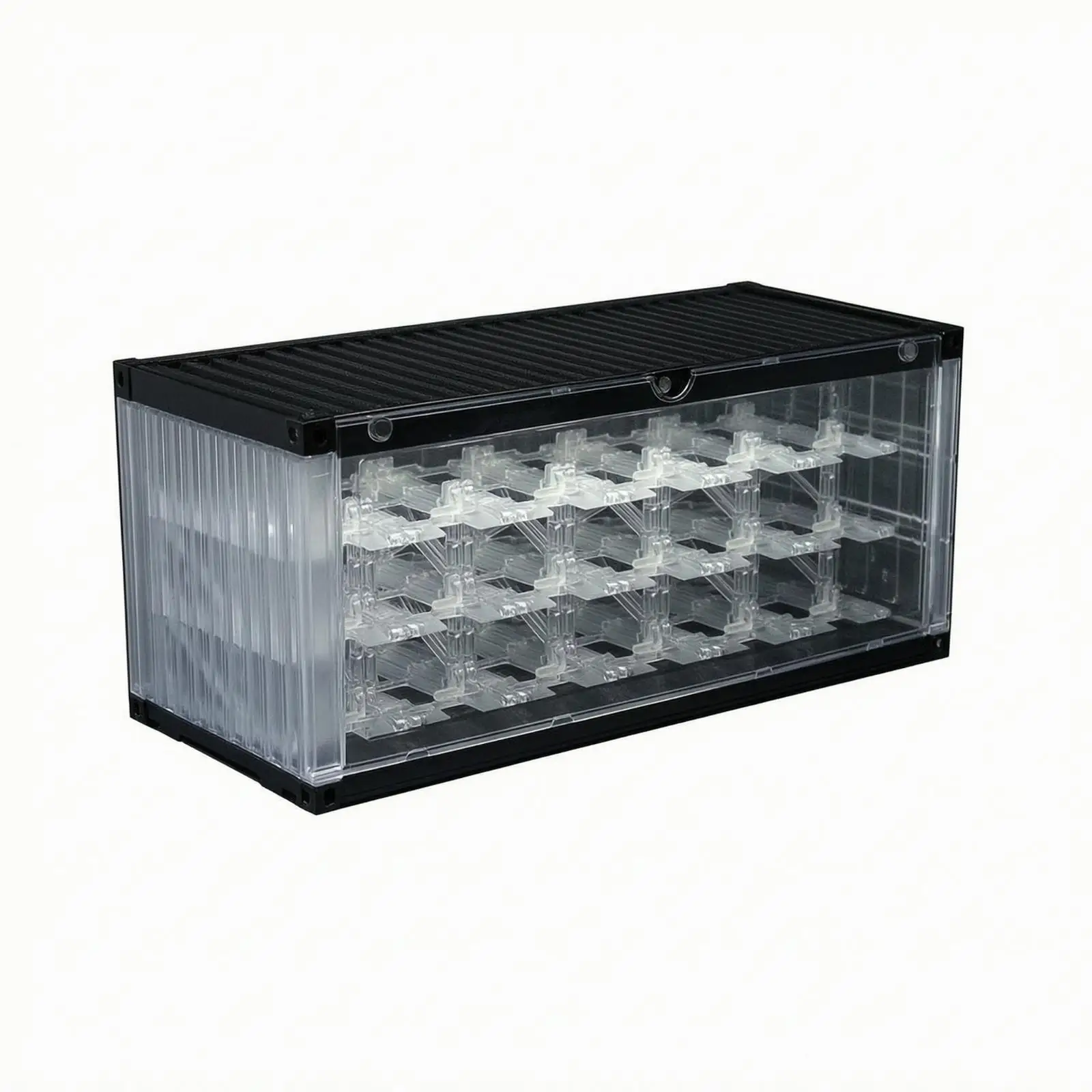 ABS Parking Lot Display Box for 1 64 Scale Models with Charging Port and Expandable Slots
