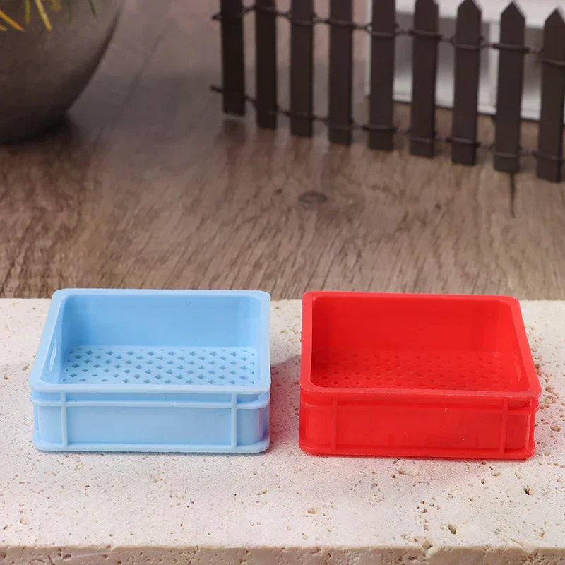 Cesta en miniatura para casa de muñecas 1:12, cesta de almacenamiento de alimentos, bebida/cerveza/cesta de café, modelo de decoración de cocina, accesorios para casa de muñecas de juguete