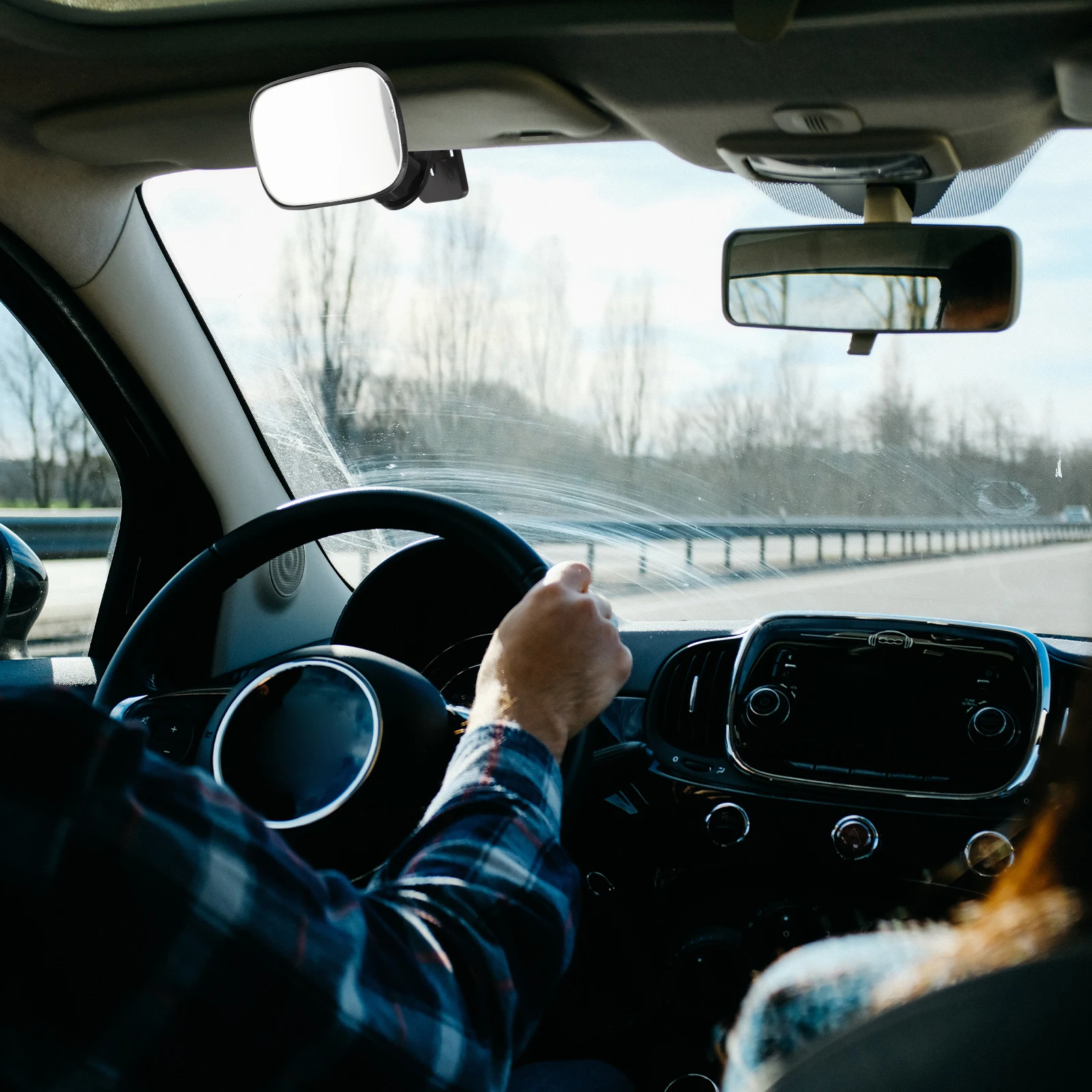 

Observation Mirror Car Seat Rear Facing Safety Clip Backseat Mirror Adjustable Interior Accessory Car Decor