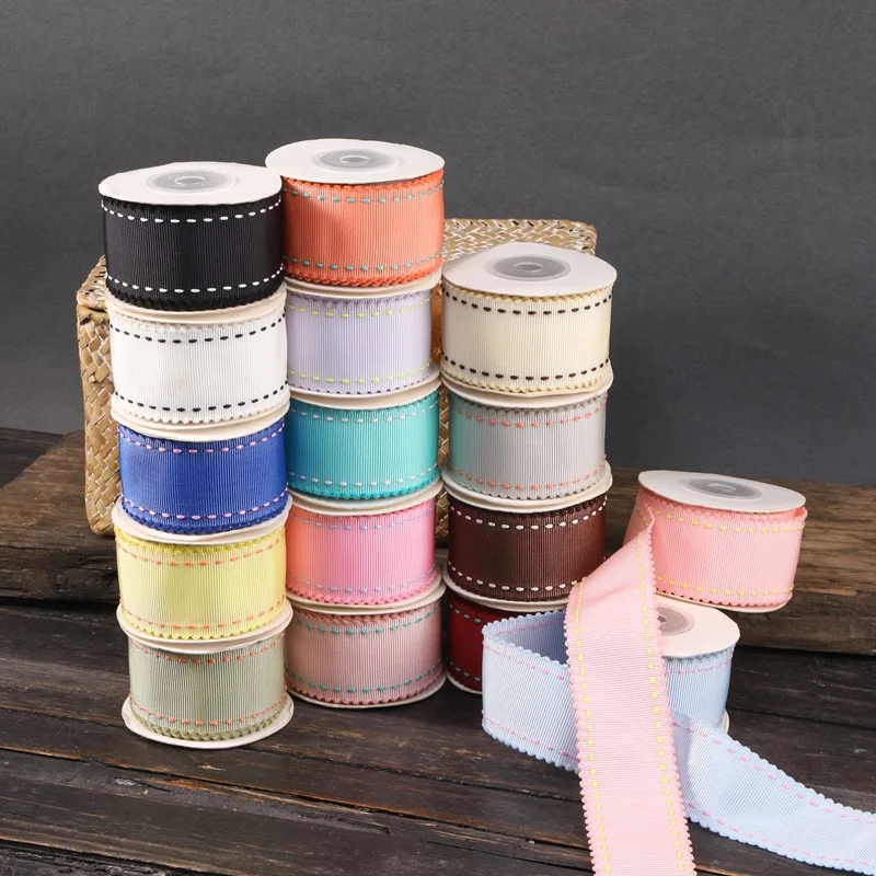 5 หลาสี Candy กระโดดจุด Grosgrain Ribbon10/16/25/38 มม.ห่อของขวัญ DIY ผม Bows หมวกตกแต่งหัตถกรรม Kawaii ริบบิ้น