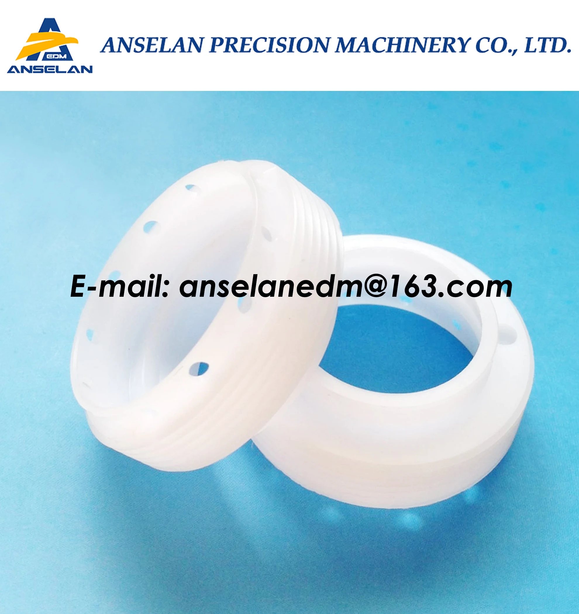 2pc 100447011 Plastic Nut Ø45x1.5x19H C203 Upper for ROBOFIL 310,500,510. Collar nut for upper head 447.011 Plastic nut up id=27