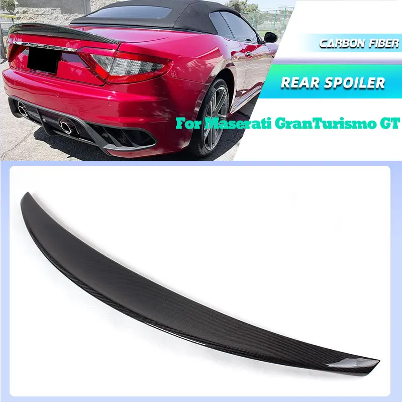 

Carbon Fiber Car Rear Trunk Spoiler Wings for Maserati GranTurismo GT Convertible 2012-2014 Rear Spoiler Boot Wing Lip FRP