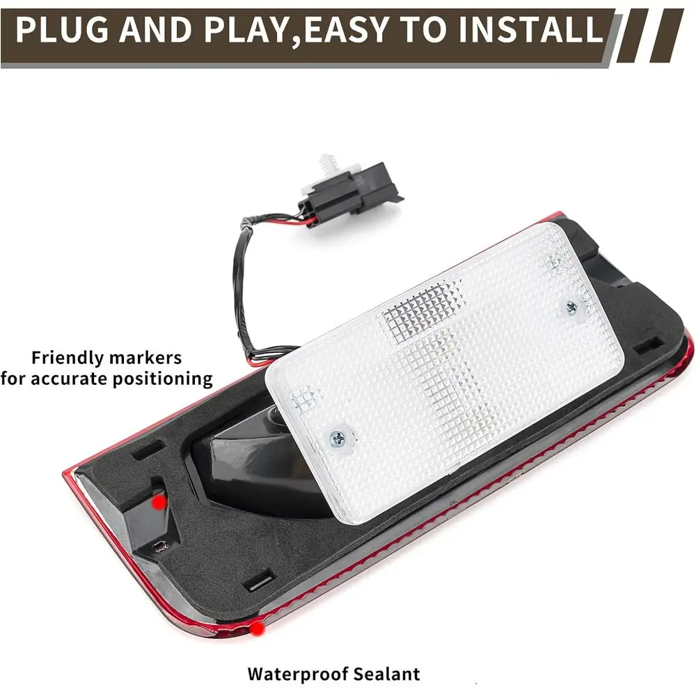 1992-2022 Ford E150-E550 Econoline High Mount 3rd Brake Light Replacement for 6C2Z13A613B, F2UZ13A613B, XC2Z13A613BA