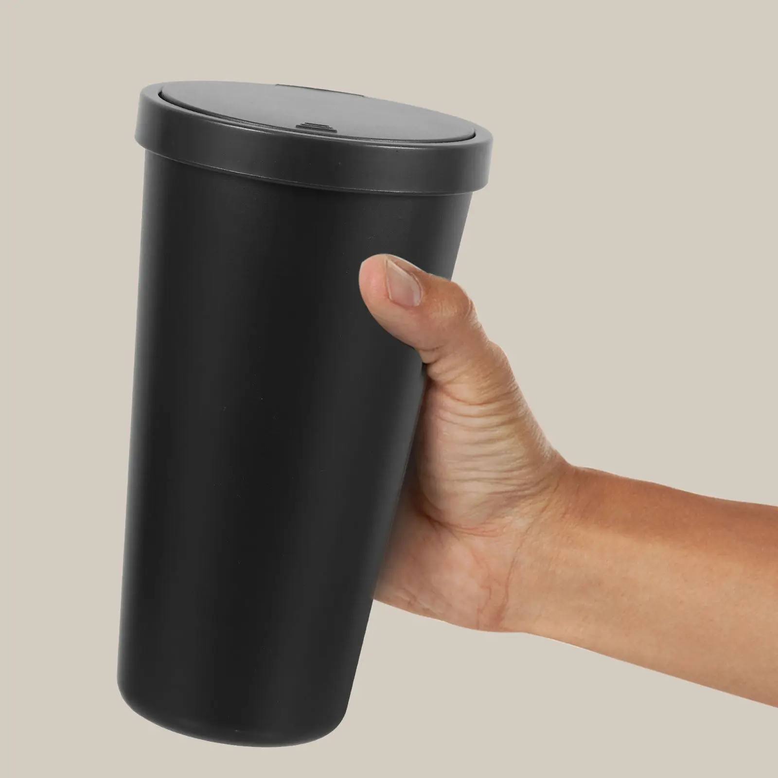 Small Car Trash Can with Lid for Center Console Portable Mini Garbage Container Vehicle Trash Bin Car Accessories Must Have