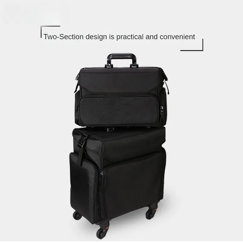 Trolleycase Rolling Luggage Cosmetic Bag Mother and Child Bag Makeup Beauty Manicure Jewelry Large Capacity Tool Bag Beauty Case