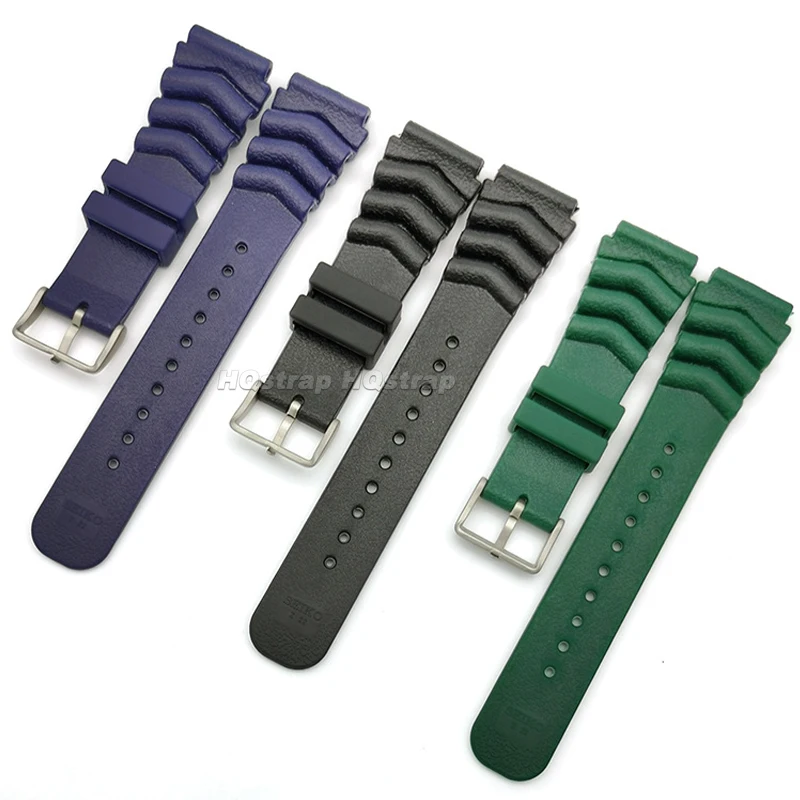 세이코 시계 밴드용 실리콘 스트랩, 고무 밴드, 방수 손목 밴드, 부드러운 스포츠 팔찌, 범용 교체 벨트, 20mm, 22mm