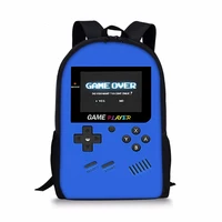 Nueva mochila de una sola capa con diseño de consola de juegos simple para niños/niñas, los mejores regalos, mochilas escolares de dibujos animados en 2D
