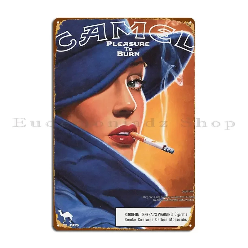 Camel Cigarettes Vintage Advertisement Metal Signs Designs Rusty Decoration Painting Wall Cave Tin Sign Poster