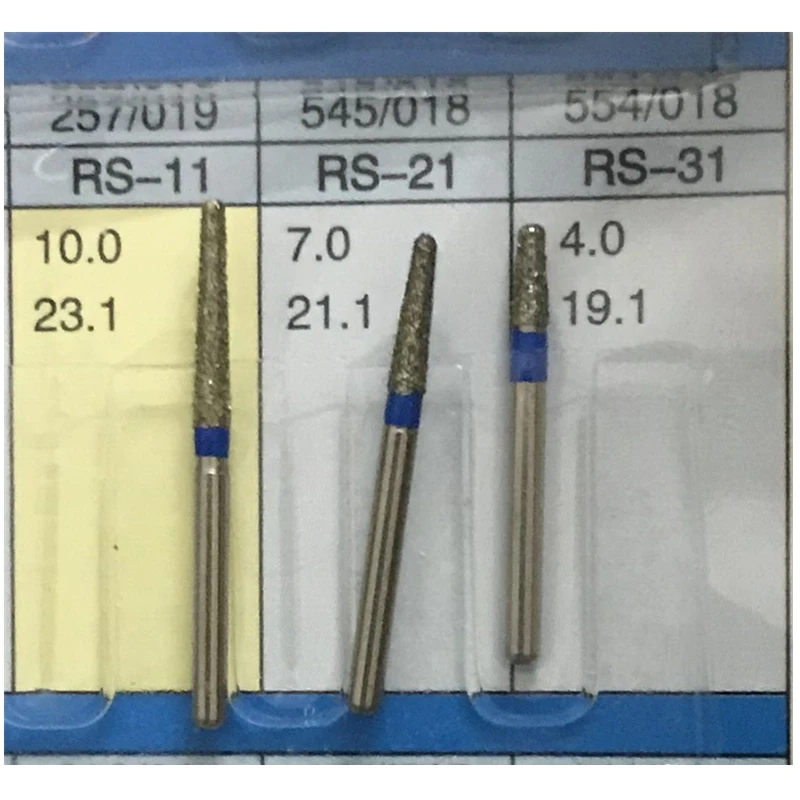 10 PCS Round Shoulder Dental Diamond Burs FG 1.6mm Diameter RS-11,RS-21,RS-31,RS-32,RS-32F,RS-32EF,RS-45,RS-45F,RS-45EF