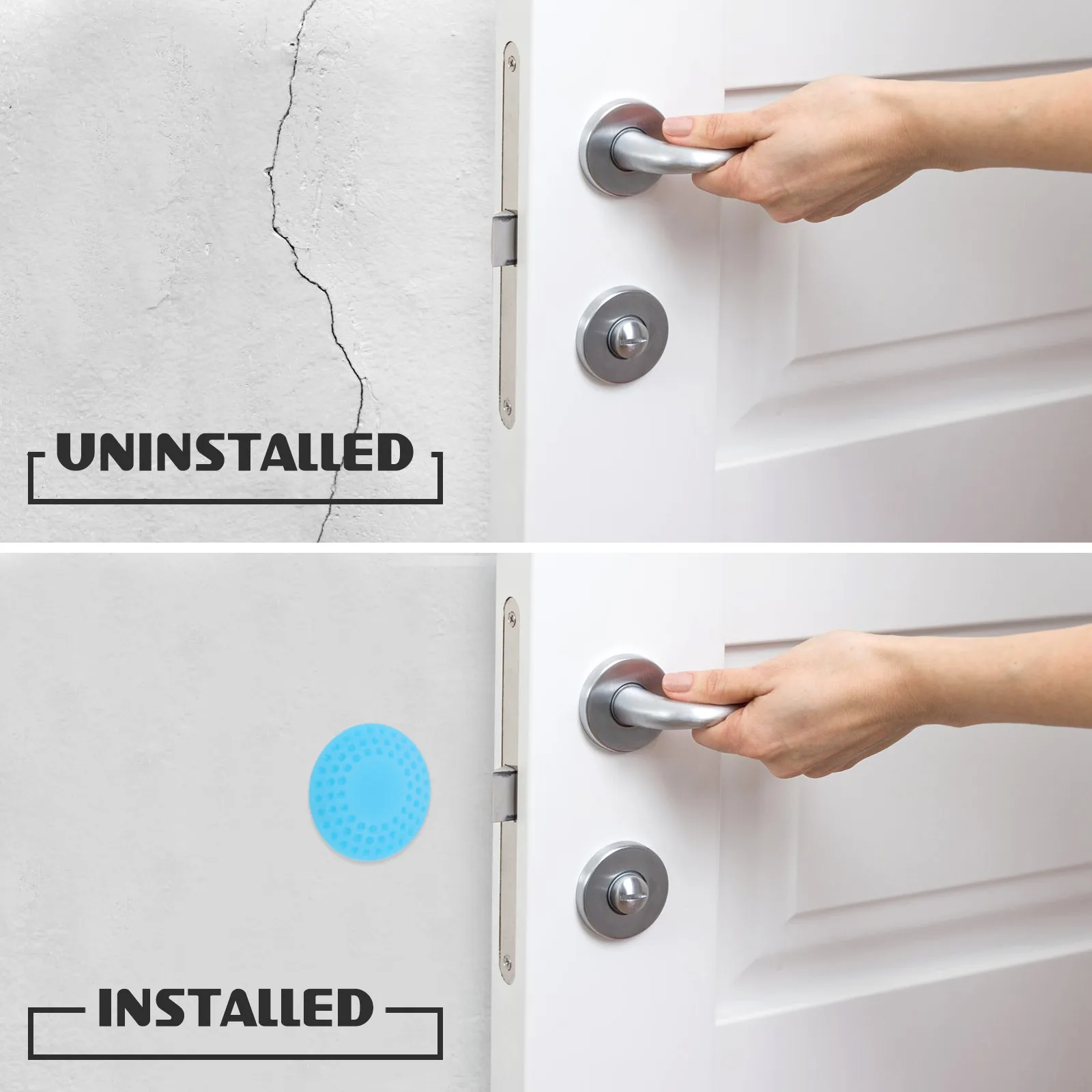 

5 Pcs Door Stopper Protective Pads Wall Bumper Knob Furniture Guard H Self Adhesive Easy Install High Quality Long Lasting
