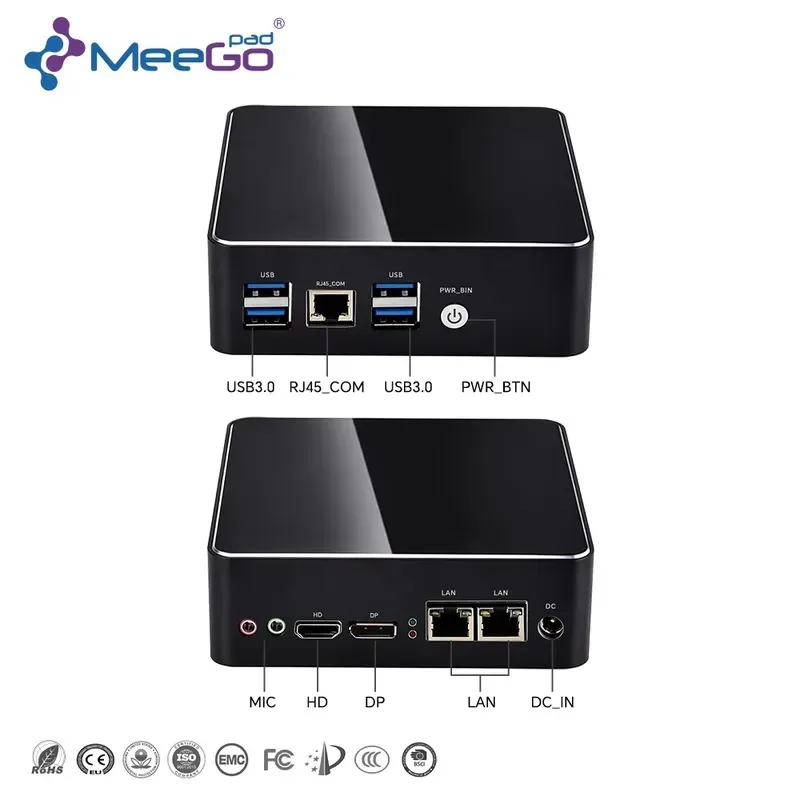 Hot Sale NUC Style Core I3 I5 I7 Mini PC I3-1215U I5-8250U 120mm Space-Saving Desktop 15W TDP Low Power Micro PC for