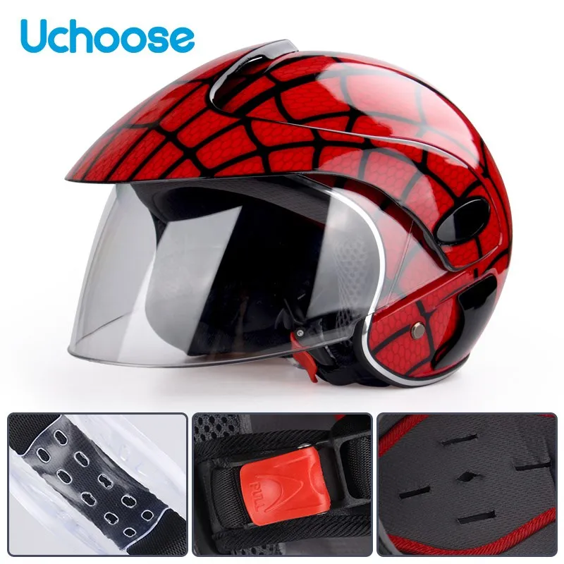 Children\'s Motorcycle Helmet Motos Protection Carton Safety Helmets For Kids 3~9 Years Old Child Motocross Scooter Sports Helmet