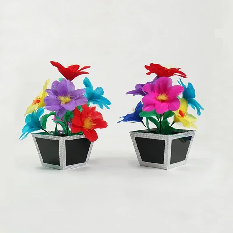 Flowerpot Splitting Magic Tricks One To Two Potted Flower Tray Magic Tricks Feather Flower Magia Stage Illusion Gimmick Magician