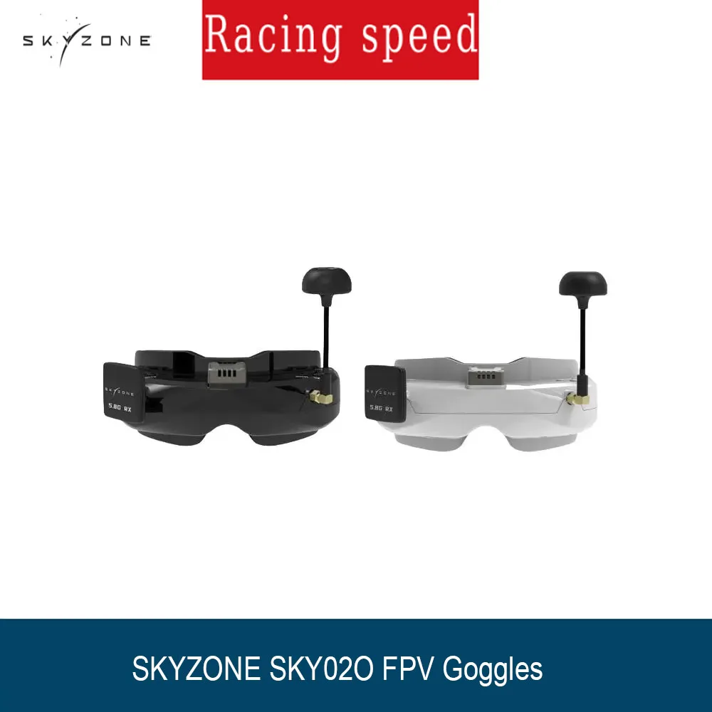 

SKYZONE SKY02O FPV Goggles OLED 640x400 29° FOV 5.8G 48CH SteadyView Head Tracker AV IN/OUT 64GB DVR