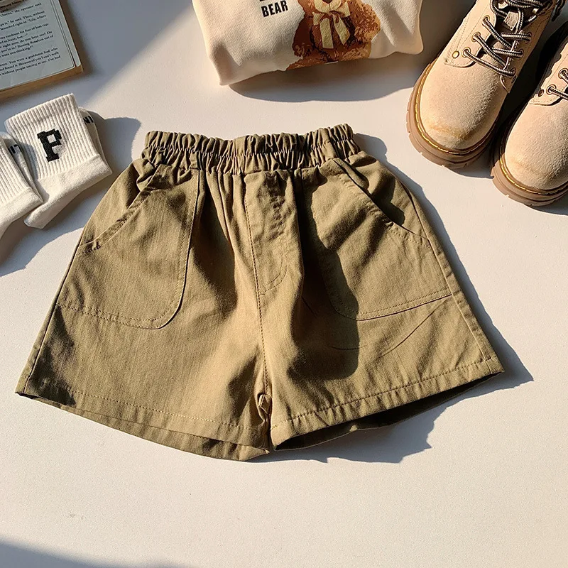 2026 Cotton Summer Thin Shorts for Children Suitable for Boys and Girls Suitable for Wearing Three Quarter Shorts Outside