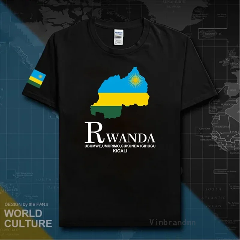 Rwanda Rwandan Rwandese Mens T Shirts 2023 Jerseys Nation Team tshirt 100% Cotton T-shirt Clothing Tee Country Sporting RWA Tops