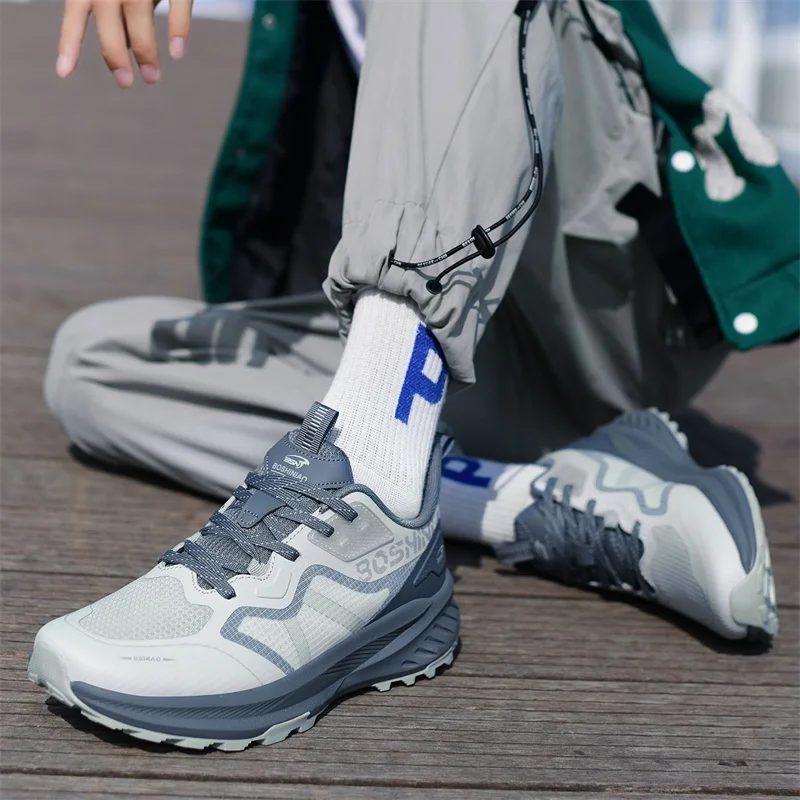 

Outdoor hiking shoes - Men's lightweight mesh breathable anti-slip shock-absorbing hiking shoes for outdoor climbing