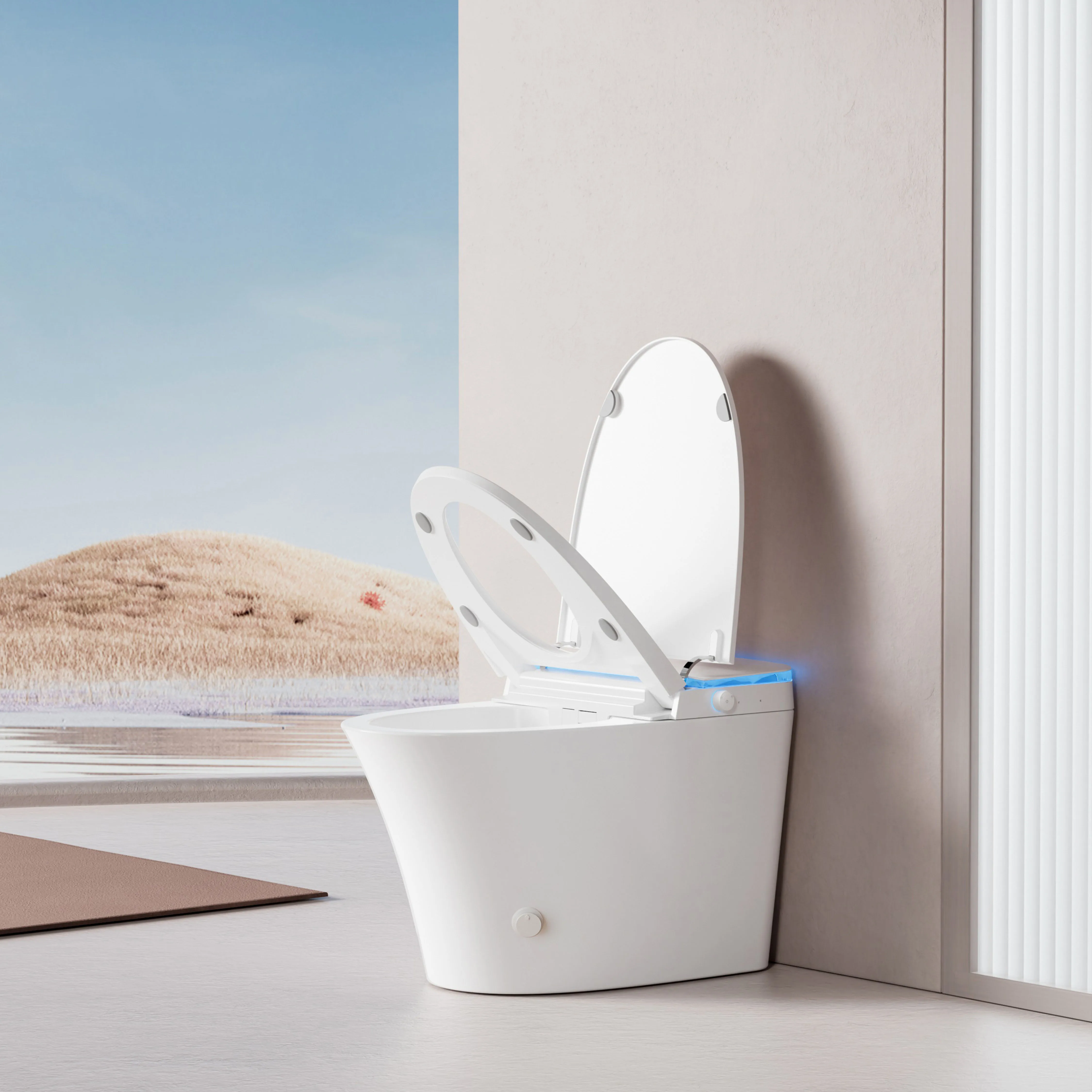 

New Design Floor Mounted Colorful Ambient Light Electric Bidet Children Toilet Bowl Smart Intelligent Kids Toilet Automatic