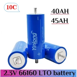 3pcs 66160 2.3V LTO Battery 40AH 45AH Lithium Titanate Rechargeable Batteries 10C Discharged Power Cells Batteria  for Solar