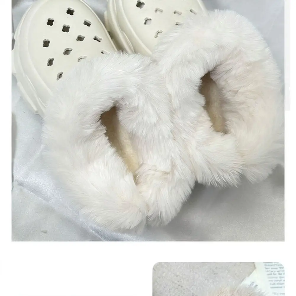 Winter Warm Detachable Plush Lining For Clogs Soft Furry Insert Replacement Thermal Shoe Cover Cozy Fleece Liner Foot Warmer