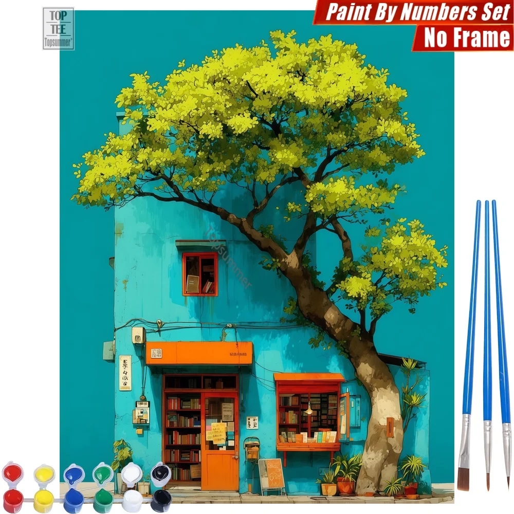 

Набор для рисования маслом Blue Cottage Green DIY - Декор для спальни в стиле Blue Cottage Peaceful Home, подарок на День учителя