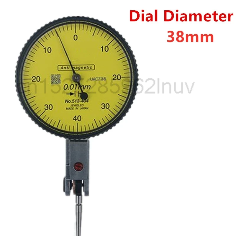 CNC Micrometer 513-404 Analog Lever Dial Indicator Dial Accuracy 0.01 Range 0-0.8mm Diameter 38mm 32mm Measuring