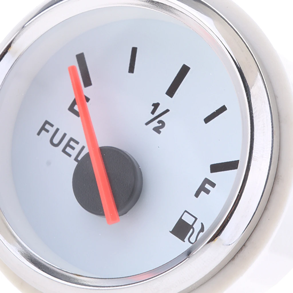 Stainless Steel LED Boat Fuel Indicator Gauge 52mm Waterproof Electrical Meter for Marine Applications - view 4