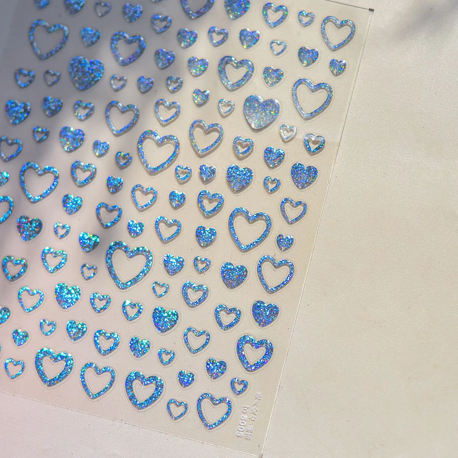 Chinese Traditional Wedding Blue Pearl Nail Stickers Elegant Embroidery Design Shiny Pearl Vintage Self Adhesive Manicure Decal