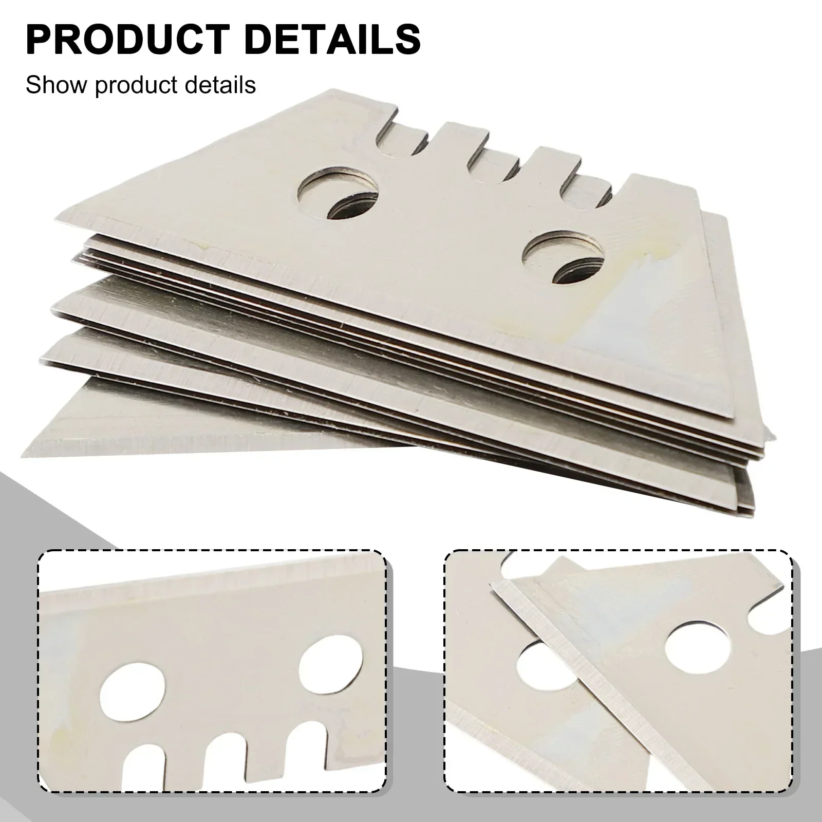 Trapezoidal Blade 10pcs 60 Carbon Steel Utility Folding Replacement Manual Cutting Home Decoration Art Craft Cutter Tool